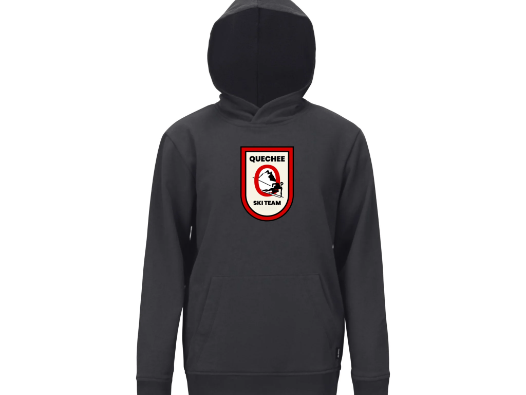 Image of cotton hoodie that can be found in the quechee gear store
